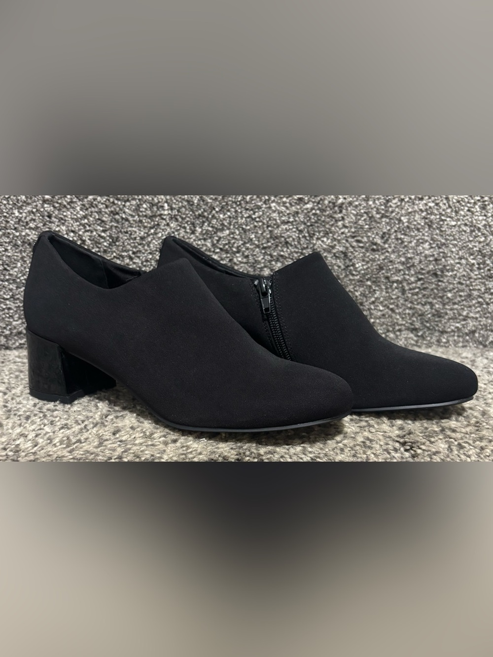 NWT Anne Klein iFlex Huxton Black Block Heel Ankle Booties